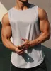 Débardeurs pour hommes été séchage rapide sport t-shirts pour hommes couleur unie sans manches Gym Muscle débardeur Fitness hauts de gymnastique musculation course t-shirts 230714