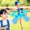 Electric/RC Aircraft Flower Fairy Princess Doll Drone Induction Flight Toys Kids Infrared Suspension Toy Aircraft Light flying fairy Children's Toy 230714