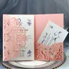 Greeting Cards 50pcs Elegant Laser Cut Wedding Invitation Card Customize Business With RSVP Card Greeting Cards Wedding Decor Party Supplies 230714
