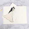 Greeting Cards 50pcs Bride And Groom Laser Cut Wedding Invitation Cards Elegant Luxury Greeting Cards Printing Wedding Decor Party Supplies 230714