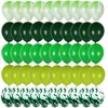 Feestdecoratie 40 stks Groene Ballonnen Set Olijf Ballon Metallic Confetti Ballon Jungle Safari Dier Verjaardag Decoraties Kids Ai276d