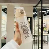 Bouteilles d'eau Bouteille Silicone Verre Kawaii Écologique Dessins Animés Lunettes Tasses Mignonnes Waterbottle Me