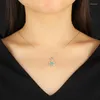 Ketten Silber Farbe Zarte Opal Schneeflocke Anhänger Schlüsselbein Halskette Für Frauen Mädchen Bunte Mode Kristall Metall