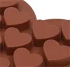 Silicone Cake Mould 10 Lattices Heart Shaped Chocolate Mould Baking DIY JL1572