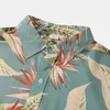 Tute da uomo Set stampato hawaiano Casual Streetwear Camicia a maniche corte con bottoni a pressione Pantaloncini con coulisse per il tempo libero Tuta da 2 pezzi S3 230714