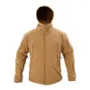 사냥 재킷 군사 소프트 쉘 남자 전술적 방풍 방수 재킷 군대 전투 남성 후드 폭격기 코트