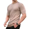 Men's T Shirts Mens Summer Small Square Round Neck Casual European Size T-shirt