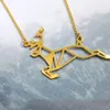 Pendentif Colliers Jumper Cerf Collier Origami Animal Leape Or Et Argent Plaqué Cadeaux De Noël Cadeau Pour Elle