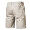 Mens Shorts Summer 100% Cotton Solid Men High Quality Casual Business Social Elastic Waist 10 Colors Beach 230714