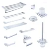 Bath Accessory Set Mirror Chrome Stainless Steel Wall Mounted Hand Towel Bar Rack Toilet Paper Holder Robe Hooks Bathroom Accessories Kit