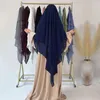 Etnische Kleding Eid Abaya Chiffon Hijab Voor Vrouw Drie Lagen Khimar Mode Moslim Ramadan Vrouwen Gebed Partij Hoofdtooi Dubai Arabisch