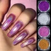 Paznokcie Glitter 16PCS Zestaw proszkowy Sparkle Srebrna różowa niebieska odblaskowa pigment Materiały manicure NTL0116 230714