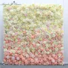 Avancerad anpassad gradientbyte Flower Wall Panel 3D Backdrop Wedding Party El Event Decor Peony Rose Artificial Flower Wall T2297J