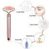 Appareils de soins du visage Électrique Rose Rose Quartz Masseur Rouleau Vibrant Visage Corps Outil De Massage Soins De La Peau Ascenseur Serrage Femmes Beauté Bar 230714