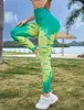 Aktywne spodnie Kobiety Wysokie pasy bezproblemowe legginsy Uśmiech się konturu trening na siłownię rajstopy jogi