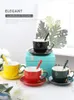 Cups Saucers Modern Design Coffee Cup Saucer Set Ceramic Creativity Luxury Home Nordic Minimalist Kubek Mugs Cute