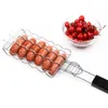 Accessoires voor BBQ-gereedschap Grillmand Roestvrij staal BBQ-gereedschap Grillaccessoires Barbecuerek voor hond Groente Vlees Steak Garnalen Kabob Houder 230715