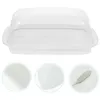 Dinnerware Sets Storage Rack Plastic Butter Dish Lid Cheese Holder Refrigerator Creamer Container