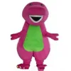 2018 Trajes de Mascote Barney Dinossauro de Alta Qualidade Desenhos Animados de Halloween Adulto Tamanho Fantasia 224F