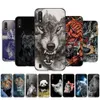 För Samsung A01 Case Phone Cover Galaxy Galaxya01 A 01 A015 5.7 "Black TPU Case Lion Wolf Tiger Dragon
