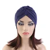 2021 Women Crinkle Turban Hat Muslim Underscarf Cotton Turbante Islamic Hijab Headscarf Bonnet Arab Headwraps Cap3317