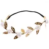 Accessoires pour cheveux 2023 couronne de fleurs bandeau enfants mignons feuilles d'or bandeau fleurs filles tête guirlande bandeaux