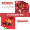 Embrulho para presente Saco do Zodíaco Bolsa Vermelha Casamento Pacote de Dinheiro Suprimentos de Estilo Chinês Hong Bao Envelope Envelopes de Tecido