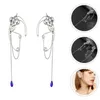 Dos Boucles D'oreilles Goutte Pour Piercings Mariage Pleine Manchette Clips Poignets Gothiques Femmes Non Alliage Percé Femme