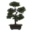 Dekoracyjne symulacje symulacji drzewo fałszywe ozdoby bonsai małe garnki w pomieszczenia gościnnego pine roślin