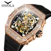 Horloges 2023 Diamanten Horloge Mannen Merk ONOLA Luxe Automatische Monteur Mode Horloges Man Waterpoor Montres Pour Hommes Klok