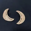 Stud Earrings Luxury Shiny Rhinestone Moon Style Pendant For Women Fashion Jewelry Evening Dress Crystal Gifts