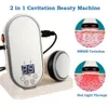 Massager twarzy 2 w 1 80 kHz Ultrasonic Cavitation Maszyna odchudzania Ultradźwiękowa masaż masaż tłuszcz Zmniejszenie narzędzia do odchudzania terapia LED z lustrem 230714