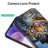 För Samsung A01 Case Phone Cover Galaxy Galaxya01 A 01 A015 5.7 "Black TPU Case Lion Wolf Tiger Dragon