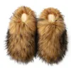 Slippers 2023 Nieuwe Pluizige Voor Vrouwen Herfst En Winter Thuis Plus Fluwelen Warm Imitatie Bont Antislip Cover Teen haar Slepen T230715