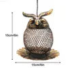 Dekoracje ogrodowe kutego żelaza sowa hummingbird karmnik ptak