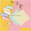 Towel Baby Cotton Plain Square Born Handkerchief Face Infant Wipe Hands Toddler Bibs 70 O2 Drop Delivery Home Garden Textiles Dhbux