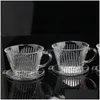 Kaffefilter Liten plastkon Återanvändbar filterkorgar Mesh Silit Häll över Dripper 102 DRIP Type 5 5Be D3 Drop Delivery Home DHF5G