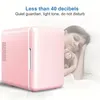 Mini Portable Fridge, 4 Liter / 6 Can Cooler And Warmer Personal Refrigerator For Skin Care, Cosmetics, Beverage, Suitability For Office, Bedroom, Car, Outdoor Camping