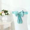 Sashes 10Pcs Wedding Chair Sashes Decorative Chair Bow Knot Ribbon Cover Elastic Tie Free Bow Ties Band Chair Sashes for Party Banquet 230714