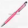 Bolígrafos Crystal Pen Creative Stylus Touch para escribir suministros extraíbles Office School 1 35Gh B Drop Delivery Business Industr Dh5Rj