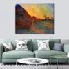 Claude Monet Canvas Art Grainstacks 1890 Handgjorda oljemålning Impressionist Artwork Home Decor Modern