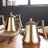 Water Bottles 10001500ml Teapot Stainless Steel Royal Tea Pot With Strainer Golden Silver Kettle Infuser Oolong Flower 230714