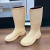 Boots Autumn Flat Thick Sole Knee High Women's Rubber Solid Color Waterproof Shoes Ladies All Match Knight Long Boots 230714