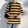 Men's T Shirts Legible Summer Striped Men Casual Round Neck Short Sleeve T-shirt Male Loose Tee Man