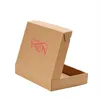 100 st mycket anpassad korrugerad kartong mailer lådor bruna lådor med rosröd korrugerade kartong 285s