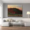 Claude Monet Leinwandkunst Das Dorf La Roche-blonder Sonnenuntergang 1889 Handgemachtes Ölgemälde Impressionistisches Kunstwerk Home Decor Modern