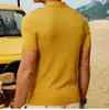 Men's T-Shirts Summer Business Polo Shirt Men's Short Sleeved Knit Shirt Ice Silk Fabric Thin Stripe Casual Tops Fashion Tshirts Men Clothing L230715