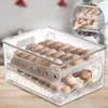 Butelki do przechowywania przesuwane jajka wymiana pudełka na jajka do uchwytu na jajka pojemnik na lodówkę w stosunku do sadzonej żywność organizator lodówki kuchennej organizator