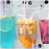 Packing Bags Clear Fruit Juice Bag Self Sealed Plastic Beverage Heat Resistant Leak Proof Drink Container 0 29Rf Vb Drop Delivery Of Dh6Q4