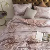 Наборы постельных принадлежностей Простые роскошные 3pcs с двуспальной постельным бельем наборы постельных принадлежностей обратимого цветочного царя наволочка для одеяла для одежды.